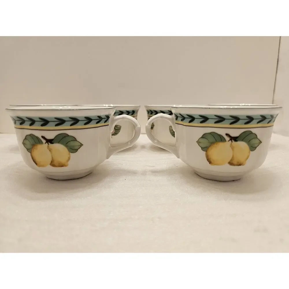 Villeroy & Boch French Garden‎ Lemon Fruit Tea Coffee Cup Cup Set Of 6